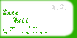 mate hull business card